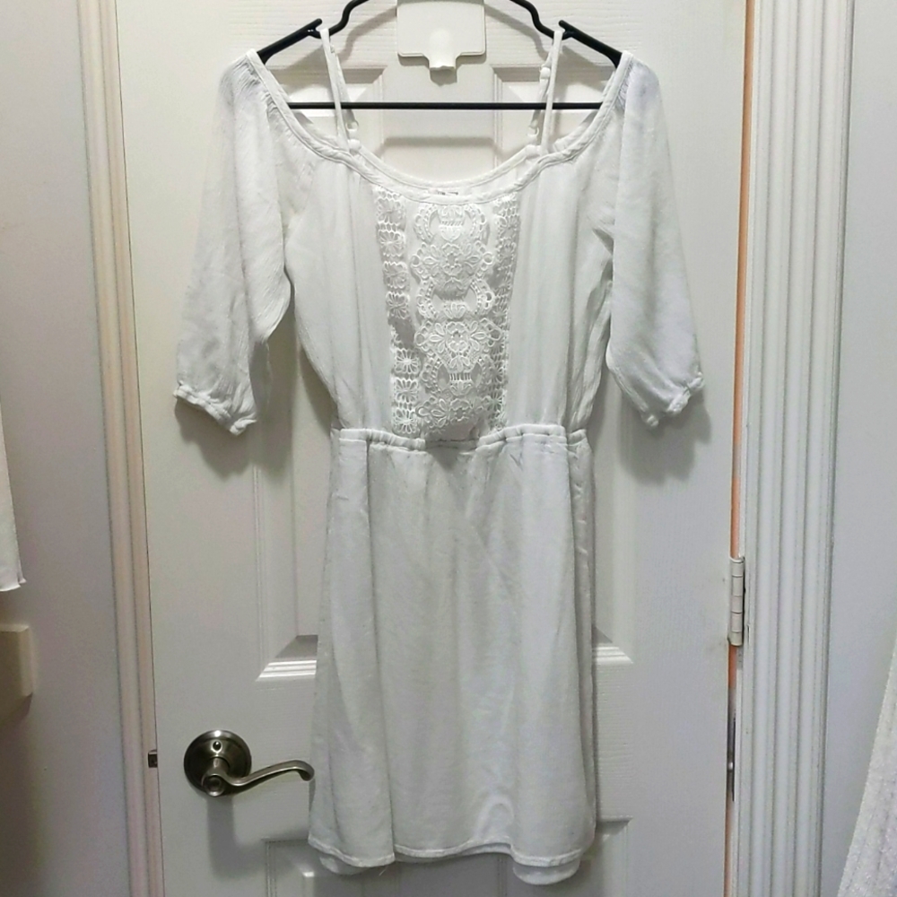 Girls white off shoulder dress